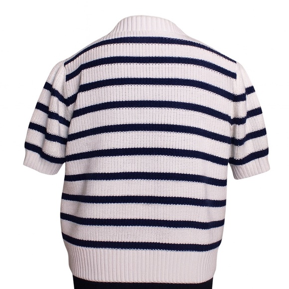 Vigoss Striped Short Sleeve Knit Sweater – Women’s Large - Picture 4 of 15
